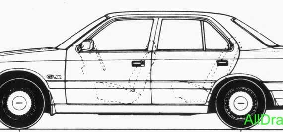 Mazda 929 (1988) (Мазда 929 (1988)) - чертежи (рисунки) автомобиля